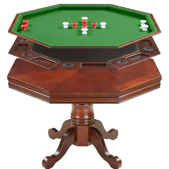 Hathaway Kingston Walnut 3-in-1 Poker Table