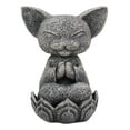 thumbnail image 3 of Ebros Feng Shui Zen Japanese Jizo Cat Monk On Lotus Throne Mini Statue 4" Tall, 3 of 6