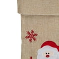 thumbnail image 4 of Northlight 19" Burlap Standing Santa With Present Bag Christmas Stocking, 4 of 4