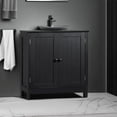 thumbnail image 6 of Favory 2 - Door Under Sink Bathroom Cabinet with Shelf, Pedestal Sink Vanity Cabinet for Bathroom Storage & Organization,Black, 6 of 10