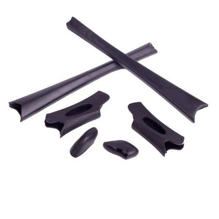 New SEEK OPTICS Rubber Kit Earsocks Nose Pads for Oakley FLAK JACKET - Black