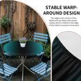 thumbnail image 2 of Teal Black Ombre Round Tablecloth for 45-54 Inch Tables,Fitted Table Cover with Elastic Edge,Gradient Contemporary Abstract Art Waterproof Outdoor Table Cloth Protector for Patio Garden Dinner Picnic, 2 of 9