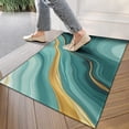 thumbnail image 4 of Teal Gold Marble Pattern Door Rugs,Washable Non Slip Door Mats Indoor,Decorative Door Mats,Entry Mat Indoor for Entrance,Bedroom,Kitchen,Bathroom,17"x30", 4 of 6