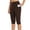 Brown, variant on Women's Knee Length Leggings High Waisted Yoga Workout Exercise Capris for Casual Summer with Pockets