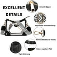 thumbnail image 4 of Tinyat Clear Crossbody Handbag for Women Stadium Approve Handbag with Metal Chain for Concert Outdoor Activities Commute Black, 4 of 7