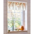 thumbnail image 4 of Fall Valances for Windows, Thanksgiving Retro Fall Leaves Rod Pocket Short Window Valance Curtains Holiday Window Treatment for Kitchen Living Room Bathroom, 54"x18", 4 of 6