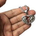 thumbnail image 6 of Broken Heart Pendant Chain Heartbroken Bling Charm Silver Tone 24" Inch Rope Necklace, 6 of 10
