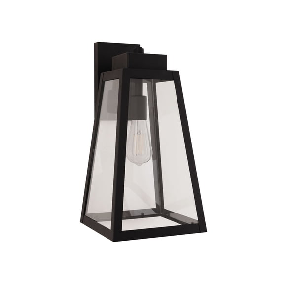 Craftmade - Sorano 1 Light 16.75 in. Textured Black Finish Wall Mount Outdoor Lantern with Clear Glass Shade