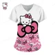 thumbnail image 5 of Camiseta con cuello en V para trabajadores del cuidado de Hello Kitty, ropa de trabajo de clínica, Tops de manga corta, uniforme de enfermera estampado, 5 of 6