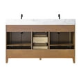 thumbnail image 6 of Vanity Art 60" Bathroom Vanity with Sinks and Engineered Marble Top, Freestanding Storage Cabinet with 2 Drawers, 2 Shelves and 1 Flip Down Tray, 6 of 8