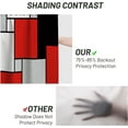 thumbnail image 4 of Red Black Grey Kitchen Curtains Set 3 Piece for Windows Curtains Valance and Tier Set 36 Inch Modern Rod Pocket Short Tier Curtain for Bathroom Abstract Cafe Curtains for Living Room Windows, 4 of 6