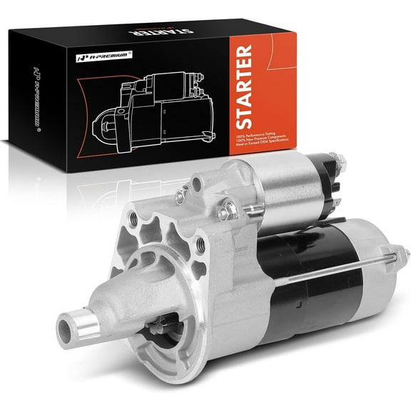A-Premium Starter Motor Compatible with Jeep Wrangler 2009-2011 & Dodge Grand Caravan 2006-2010, Caravan & Chrysler Town & Country, Pacifica & Volkswagen Routan, 3.3L 3.8L, 12V 1.2 KW 10-Teeth CW