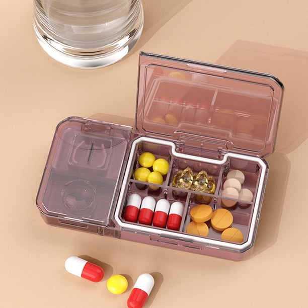 Caja de pastillas 3 en 1 divisores de pastillas selladas portátiles suministros para el cuidado de la salud a prueba de agua