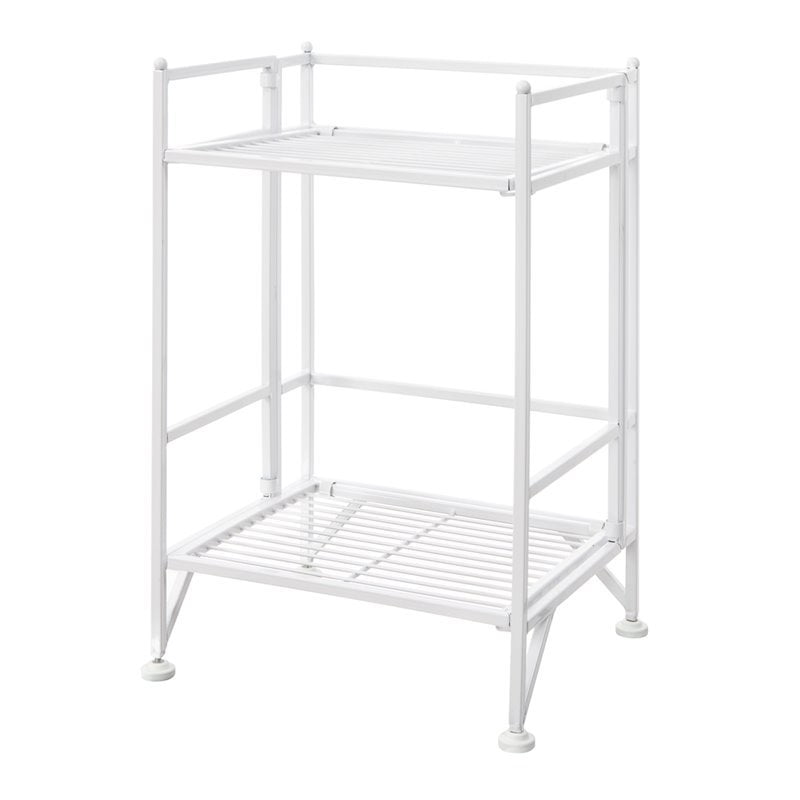 Convenience Concepts 8020B Designs2Go X-Tra Storage 2-Tier Folding Metal Shelf Black
