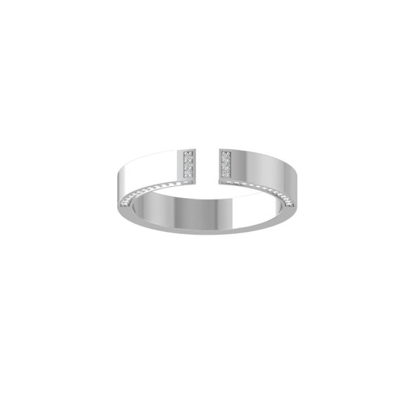 Araiya Fine Jewelry 10K White Gold Round-shape Lab Grown Diamond Wedding Band Ring ( 1/4 cttw, D-F Color, VS Clarity) Size 7.5