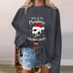 thumbnail image 2 of Gibobby Divertidas Sudaderas Mujer Otoño e Invierno Casual Navidad fútbol estampado pulóver sudadera manga larga Top cuello Rojoondo sudadera (Gris, L), 2 of 4