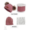thumbnail image 6 of Gustave 2 Pieces Baby Winter Hat Scarf Set, Knitted Warm Fleece Lined Skiing Cap Pompom Kids Beanie for Kids Girl Boy "Pink", 6 of 10
