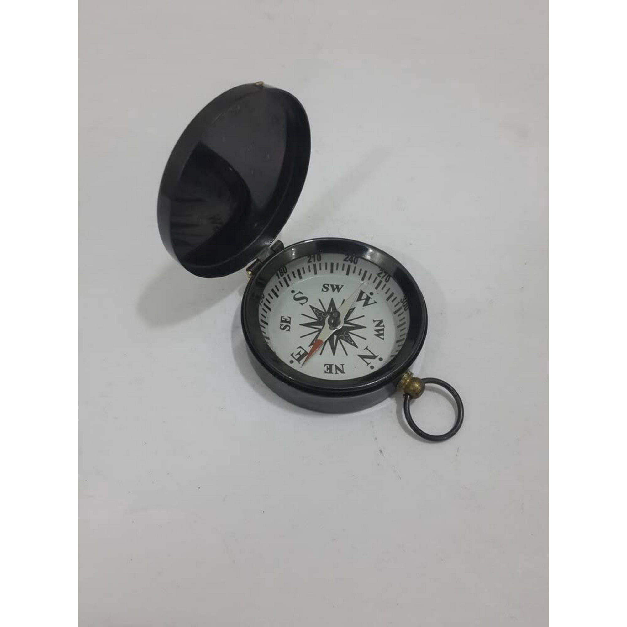 Brass Gift Compass - Vintage Replica Nautical Pocket Compass - Timeless Antique Style Home Décor