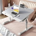 thumbnail image 1 of Laptop Desk for Bed, Adjustable Bed Table with USB Charge Port, Foldable Laptop Table with Storage Drawer, Portable Laptop Bed Desk Stand Tray Table, 1 of 6