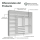 thumbnail image 4 of Ropero Closet 3 Puertas 1 Espejo Blanco Madesa Royale, 4 of 10