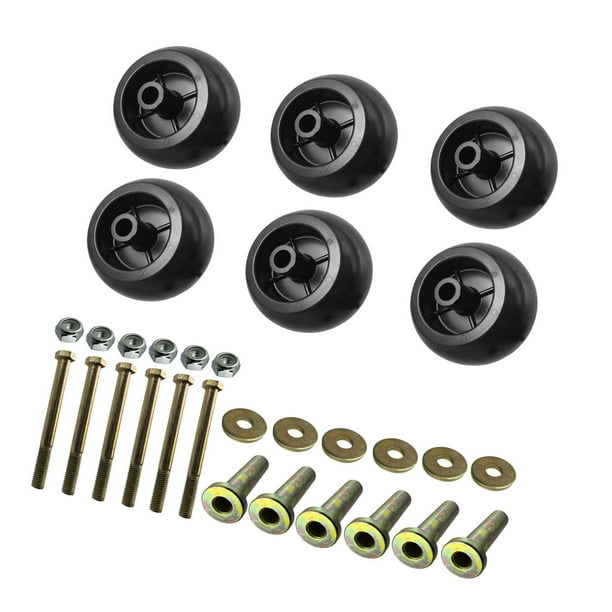 Kit de ruedas para plataforma de corte, accesorios para cortacésped, piezas de repuesto, kit de tornillería para Kit de 6 piezas