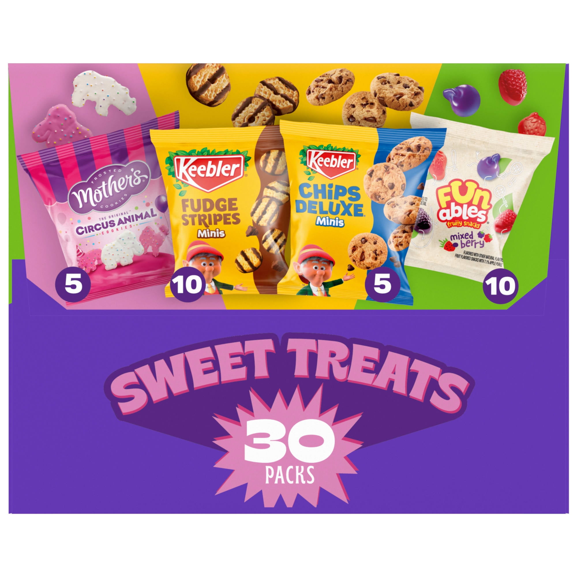 Keebler Sweet Treat Variety Pack 30 Count Includes Chips