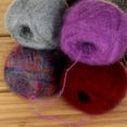 thumbnail image 3 of JubileeYarn Mohair Elixir Yarn - Baby Wool Blend - 50g/Skein - Shades of Purple - 4 Skeins, 3 of 6