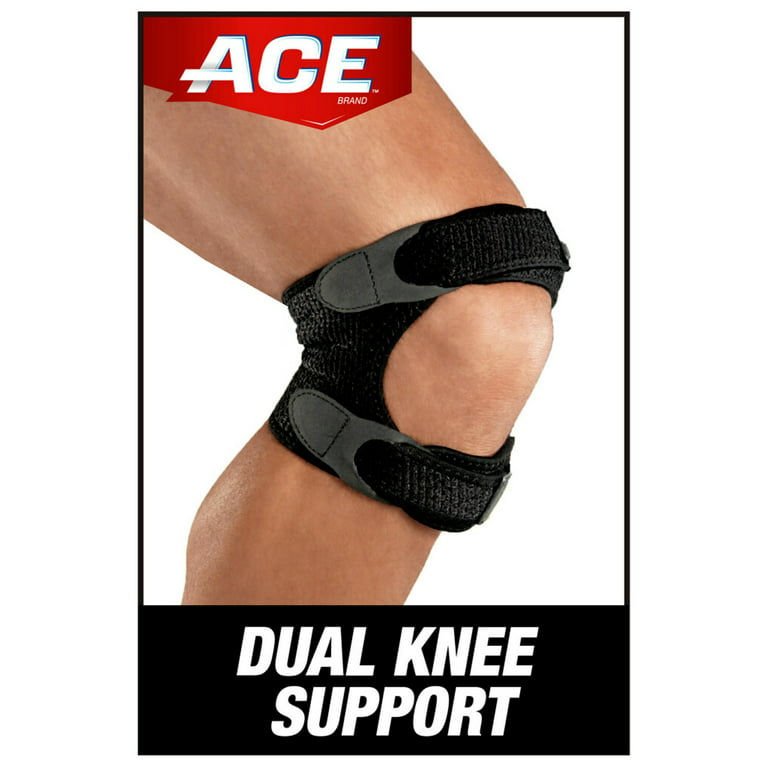 ACE Brand Adjustable Dual Knee Strap, Upper and Lower Support