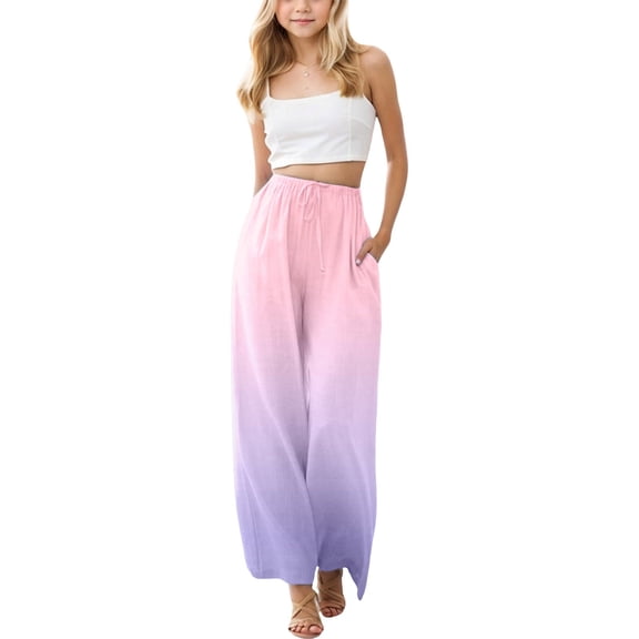 Girls Flared Yoga Pants Elastic High Waist Skin-Friendly Pants High Waisted Button Stretch Bootcut Fit Cargo Pants Pants Trousers Fall Outfits Pink 6-7 Years