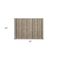 thumbnail image 3 of 2' X 3' Taupe Striped Washable Non Skid Indoor Outdoor Area Rug, 3 of 3