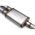 thumbnail image 4 of Flowmaster Exhaust Muffler 718172 FlowFX; Oval 409S Stainless Steel Case; Dual 3 Inch Center Inlet; Dual 3 Inch Dual Outlet; 20 Inch Overall Length, 4 of 8