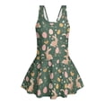 thumbnail image 4 of Xixirimido Rabbit Bunny Easter Eggs Print Girls One Piece Swimsuits Sleeveless Swim Dress for Girls Skirted Bathing Suit Hawaiian Skirt Swimwear UPF 50+ Sun Protection, 6-7 Years, 4 of 7