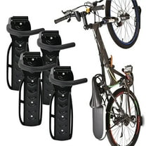 KANCOKIT 4PCS Bike Rack Wall Mount, Vertical Bicycle Hanger Hook, Heavy Duty Bike Storage Holder for Indoor Garage Holds up to 67 lb, Black