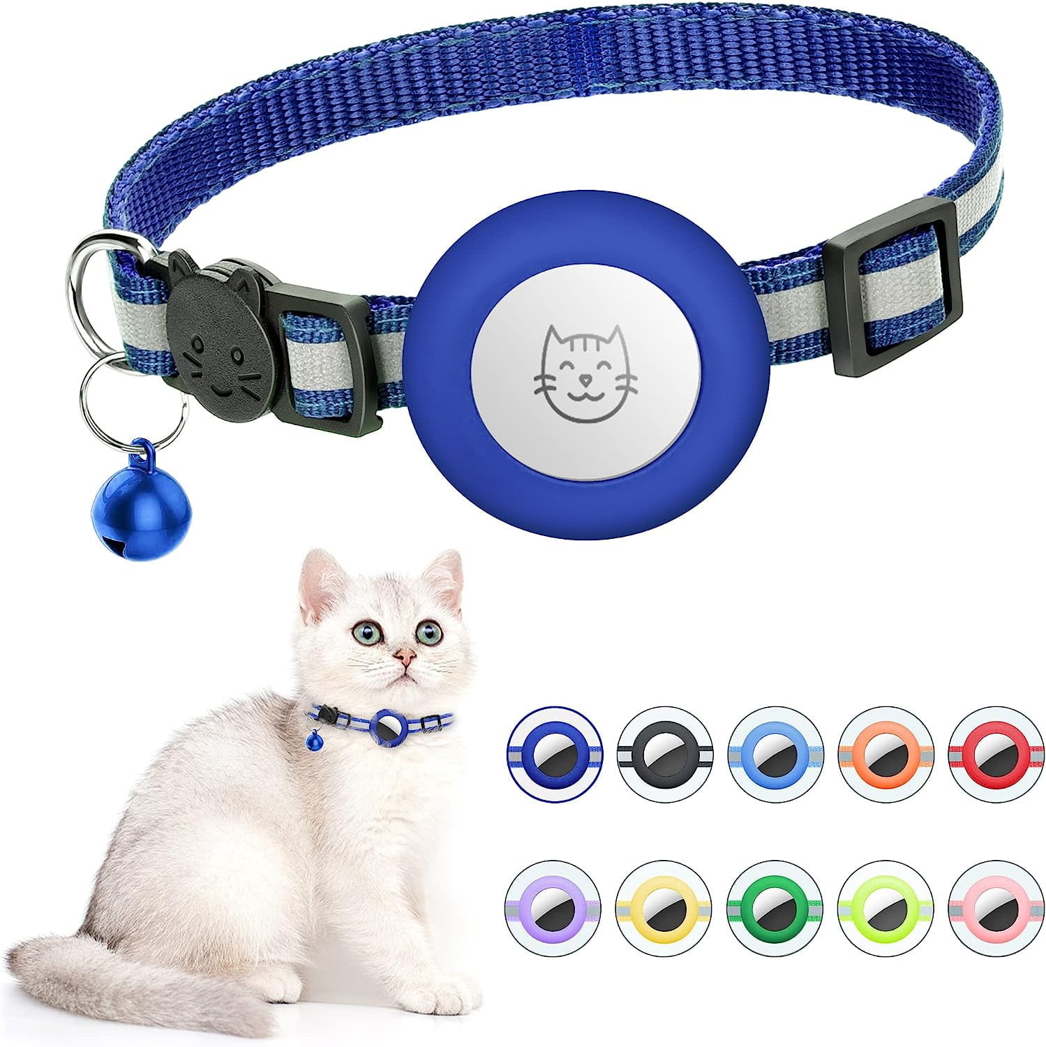 Airtag Cat Collar, Kitten Collar with Airtag Holder, Breakaway