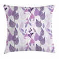thumbnail image 1 of Floral Throw Pillow Cushion Cover, Foliage Leaves in Purple Tones Soft Leafage Vintage Abstract Nature Plants, Decorative Square Accent Pillow Case, 16 X 16 Inches, Lavander Lilac Beige, by Ambesonne, 1 of 2