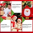 thumbnail image 5 of Bolsa de regalo de Papá Noel de Navidad Bolsas de regalo de tela Bolsas de cordón de Navidad para bolsas de juguetes Decoración de fiesta navideña Zhivalor CPB-SSW689-4, 5 of 5