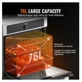 thumbnail image 3 of 24" Electric Wall Oven, 2.68 Cu.Ft Built-in Oven with 16 Cooking Functions, 3150W Convection Oven with Timer & Self Clean, Baking Rack & Tray for Kitchen, 3 of 7