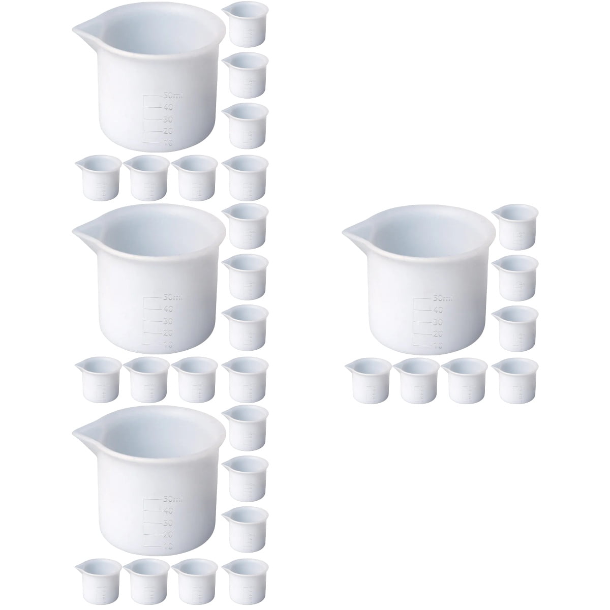 32 pcs  Epoxy Resin Mixing Cups Crafts Measuring Bowls with Scale DIY Color Modulation Tools