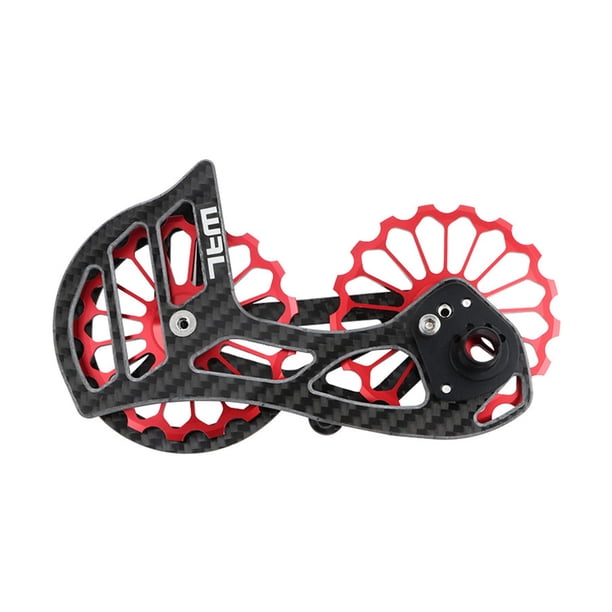 Greeniant Rodamiento de cerámica de gran tamaño, polea a prueba de herrumbre, jaula de desviador trasero, Kit de rueda de guía de cubo resistente al Ciclismo Negro/Rojo SD2 Greeniant OD024405-04