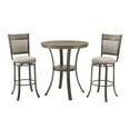 thumbnail image 2 of Holloway 3-Piece Dining Set, 40" Table Height, Seats 2, Pewter, 2 of 11