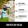 thumbnail image 6 of GORILLA GRIP Dog Water Bottle, 12 oz Pet Travel Squeeze Bottle, Food Grade Silicone, Turquoise, 6 of 10
