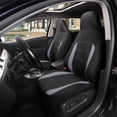 thumbnail image 5 of 2PCS Fashion Style High Back Bucket Gray Car Interior Front Seat Protector Cover, 5 of 5