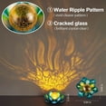thumbnail image 5 of Waitmin Solar Light Outdoor Metal Glass Decorative Waterproof Garden Light LED Lotus Flower Lamp, 5 of 8