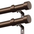 thumbnail image 1 of Barra de cortina KAMANINA, resistente, 1 pulgada, bronce, 81 a 218 cm, paquete de 2, 1 of 9
