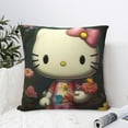 thumbnail image 6 of Hello Kitty Pillow Cover, Square Throw Pillow Cases For Couch Sofa Bed Living Room,Home Decorative, 26"X26", 6 of 9