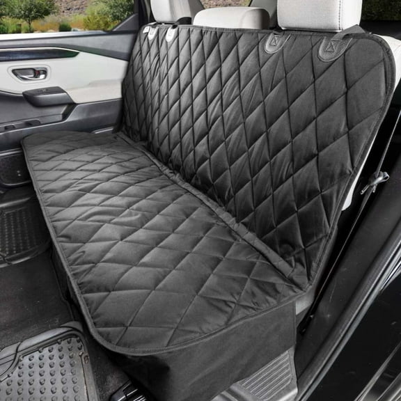 4Knines Dog Seat Cover Without Hammock for Cars, SUVs, and Small Trucks (Black)