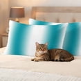 thumbnail image 3 of Teal White Ombre Outdoor Waterproof Pillow Covers, Modern Abstract Art Farmhouse Gradient Decorative Rectangle Throw Pillowcase Sofa Cushion Sham for Patio/Couch/Chair, 20"x12" 2 Pack, 3 of 8