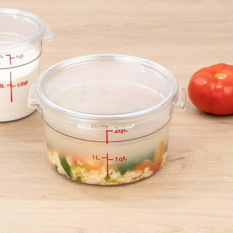 10 Count] Round Clear Food Storage Container With Lids, Perfect