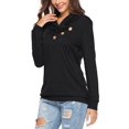 thumbnail image 5 of ONLYSHE Long Sleeve Sweatshirts for Women Crewneck Tee Shirts Solid Color Pullover Tunic Tops, 5 of 8