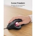 thumbnail image 2 of Ratón Trackball Nulea M509 con cable, diseño ergonómico, color rosa, 2 of 7